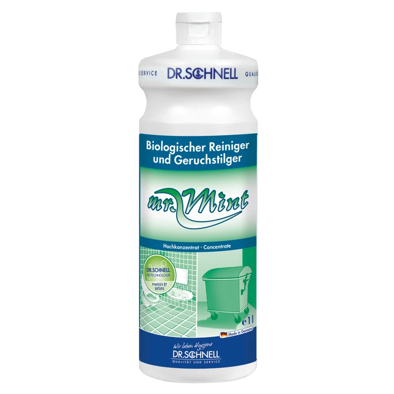 Dr. Schnell MR.MINT Probiotischer Reiniger und Geruchstilger für Räume, frisch | Flasche (1 l)