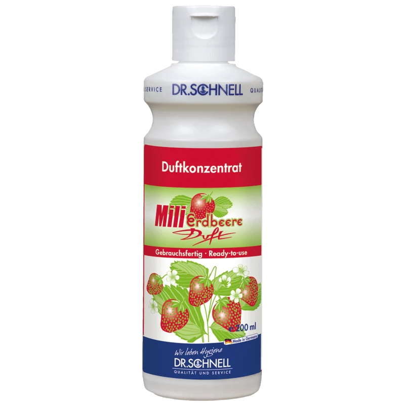 Dr. Schnell MILI Erdbeer Duftkonzentrat, hochdosiert für Raumfrische | Flasche (200 ml)