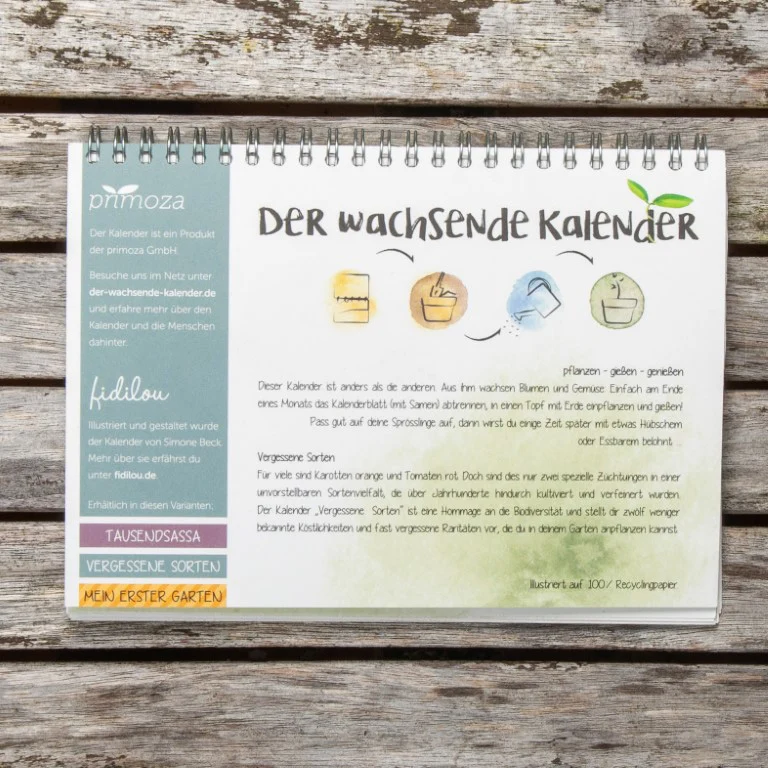 Der wachsende Kalender "Vergessene Sorten"