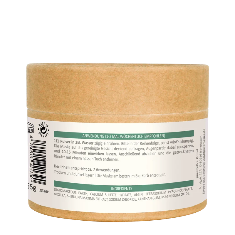 puremetics Peel-Off Maske Anti-Unreinheiten - Mit Spirulina Alge