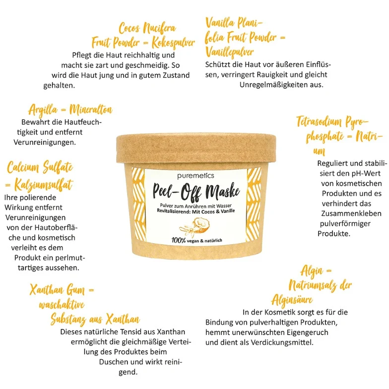 puremetics Peel-Off Maske Revitalisierend - Mit Cocos & Vanille