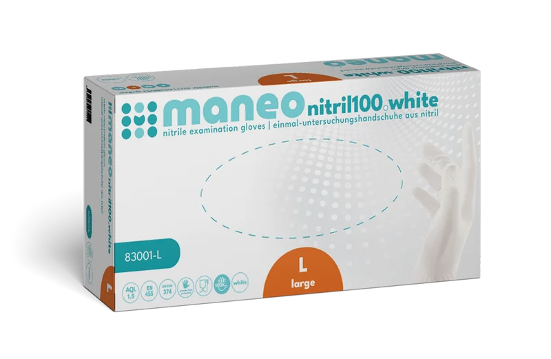MANEO Nitril-Handschuhe, hygienisch und strapazierfähig