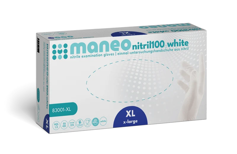 MANEO Nitril-Handschuhe, hygienisch und strapazierfähig