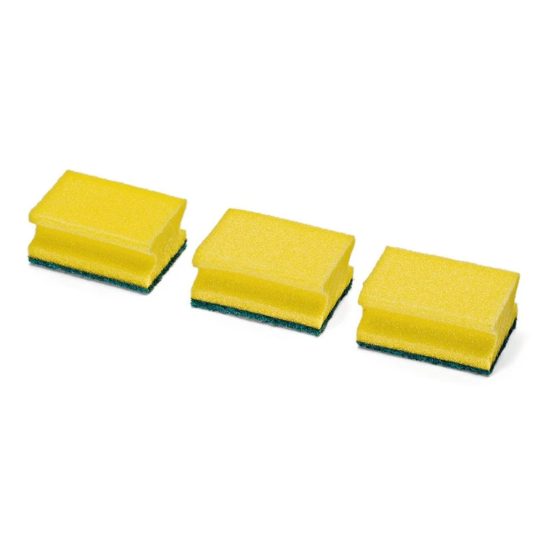 Nölle Profi Brush Topfreiniger mit Scheuervlies, 3er-Pack, 9x7 cm | 1 Stück