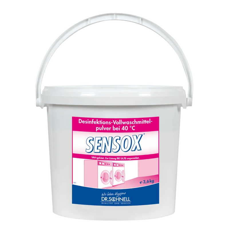 Dr. Schnell SENSOX Wäschehygiene, Phosphatfreies Desinfektionspulver, VAH-gelistet | Eimer (3600 g)