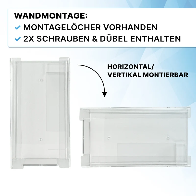 ARNOMED Handschuhspender zur 3-fach Befüllung Handschuhhalter aus Acryl transparent