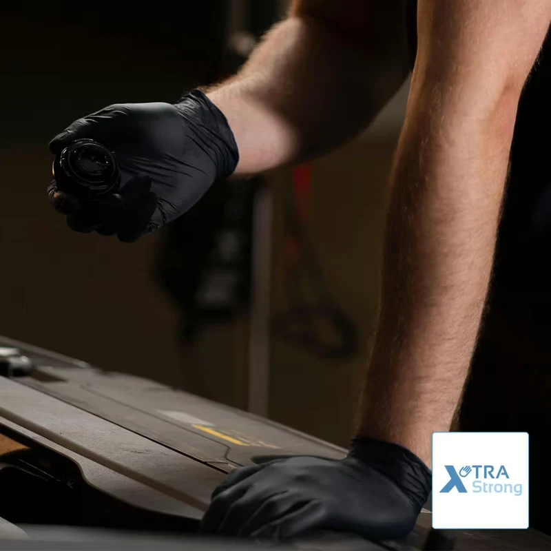 ARNOMED NITRIL XTRA PURE BLACK Hautverträgliche & Akzeleratorfreie Einmalhandschuhe aus Nitril
