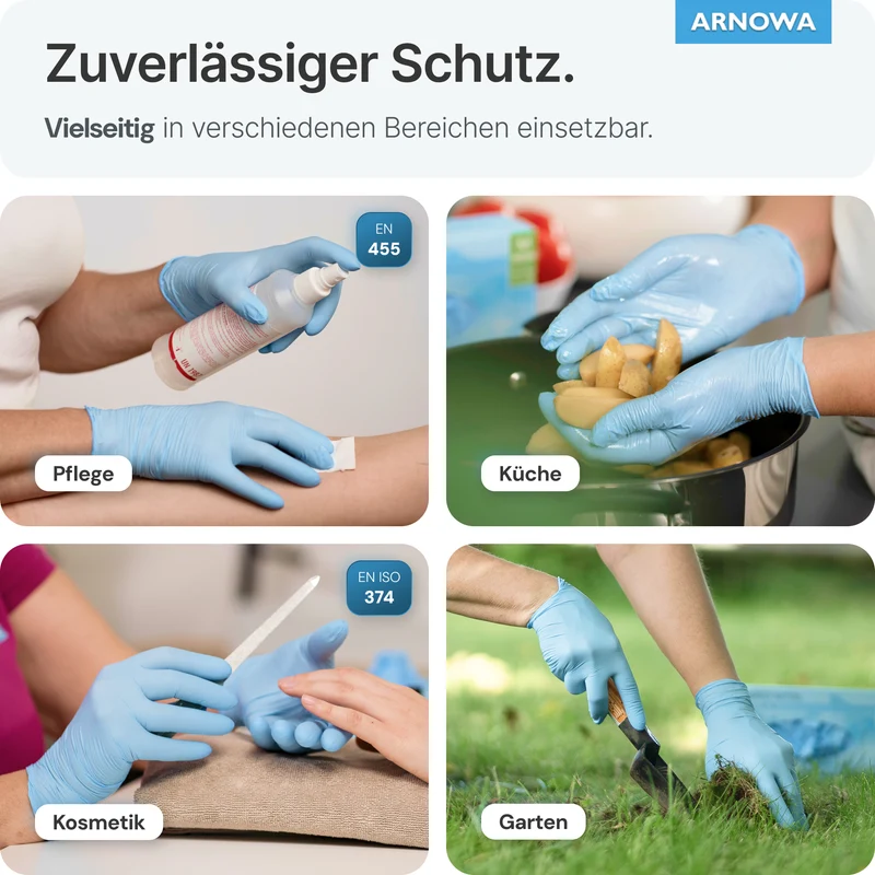 ARNOMED NITRIL ICE BLUE Einmalhandschuhe aus Nitril Hellblau