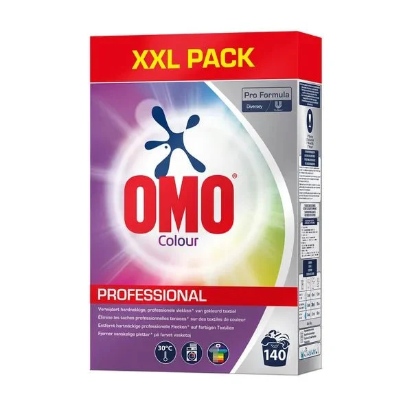 OMO Pro Formula Colour, Buntwaschmittel mit verstärkter Flecklösekraft für Buntwäsche | Box (7 kg)