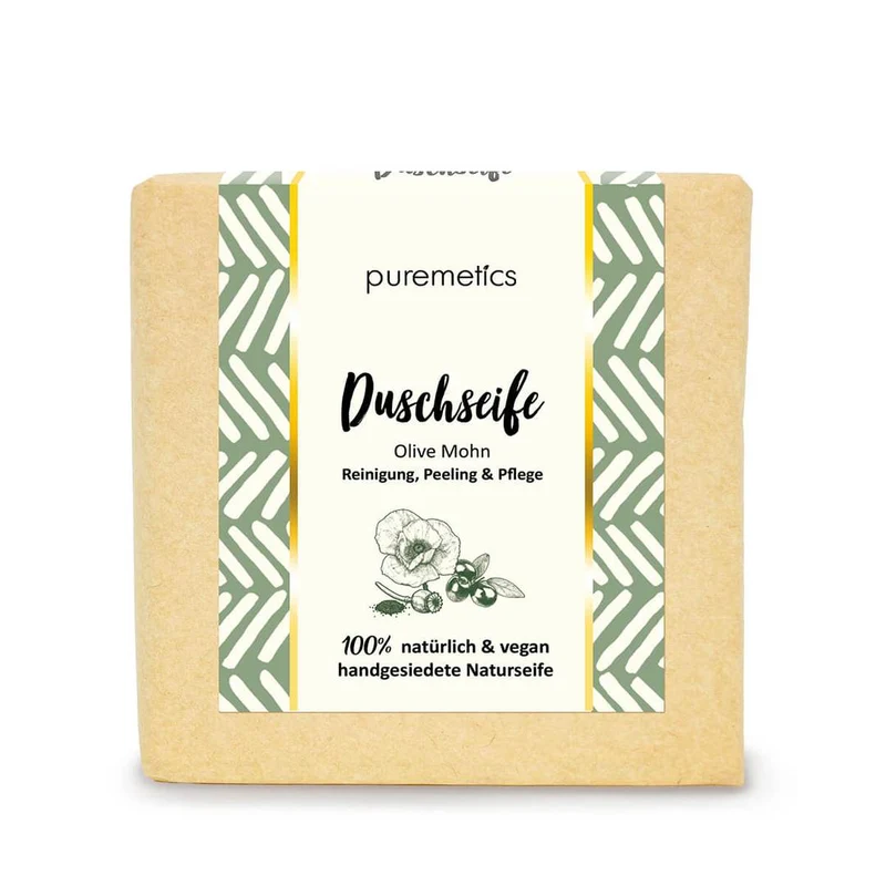 puremetics Duschpeelingseife "Olive Mohn"