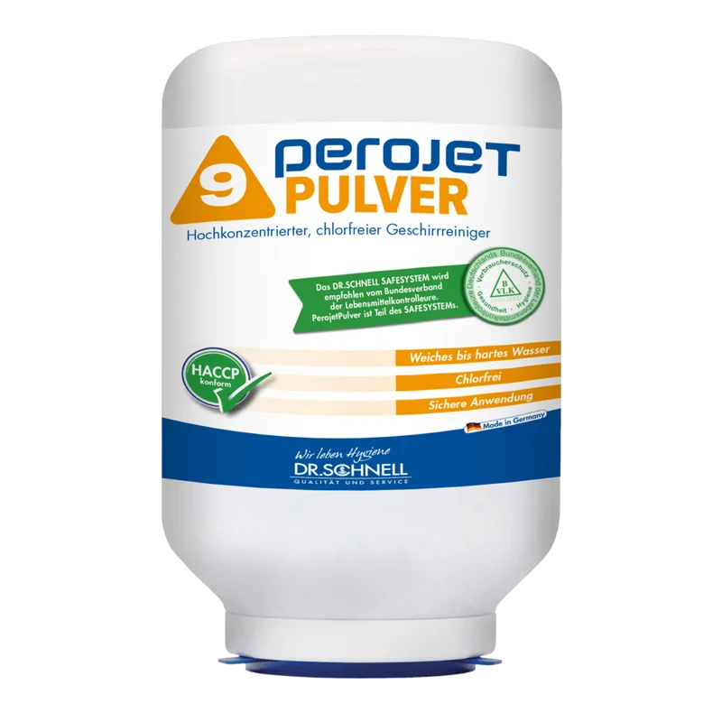 Dr. Schnell PEROJET PULVER 9 Geschirrreiniger für gewerbliche Spülmaschinen, chlorfrei | Kartusche (3 kg)