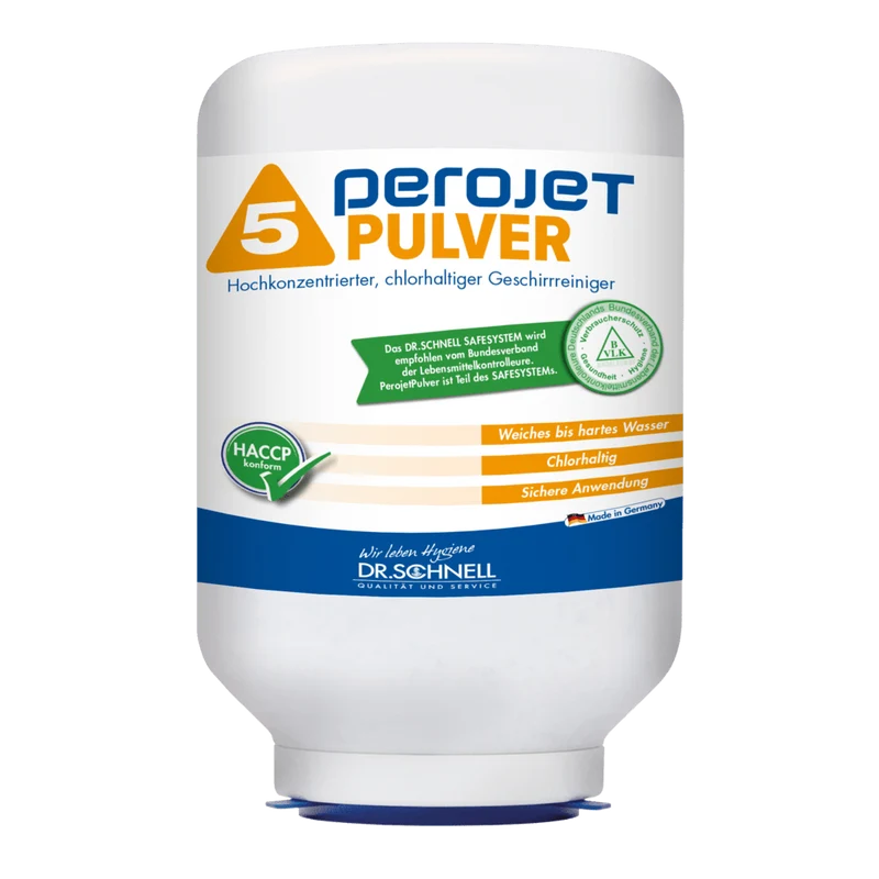 Dr. Schnell PEROJET PULVER 5, chlorhaltiger Geschirrreiniger für Spülmaschinen | Kartusche (3 kg)