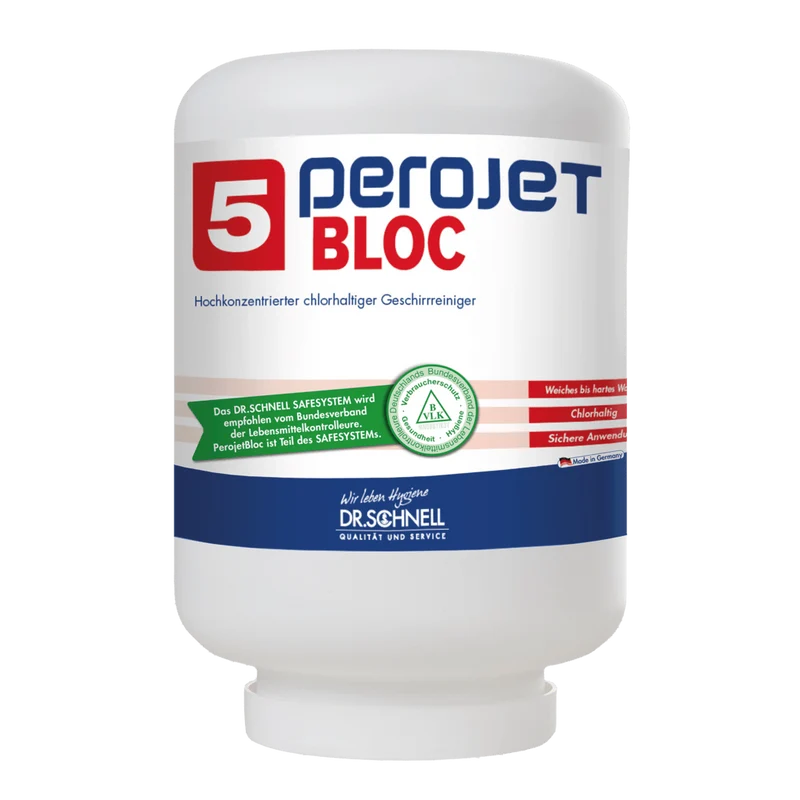 Dr. Schnell PEROJET BLOC 5 Geschirrreiniger für gewerbliche Spülmaschinen, chlorhaltig | Kartusche (4 kg)