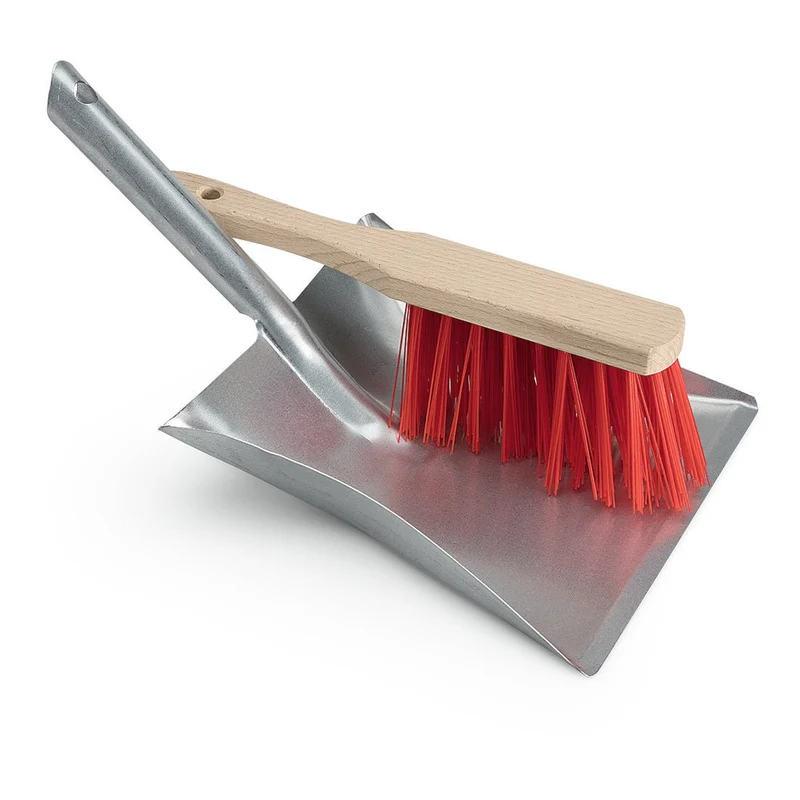 Nölle Profi Brush Kehrgarnitur Metall, Handfeger 28 cm, verzinkt Schaufel | 1 Stück