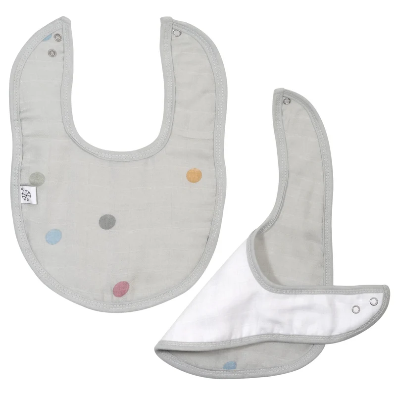 KINDSGUT Musselin Lätzchen "Punkte" 2er Set