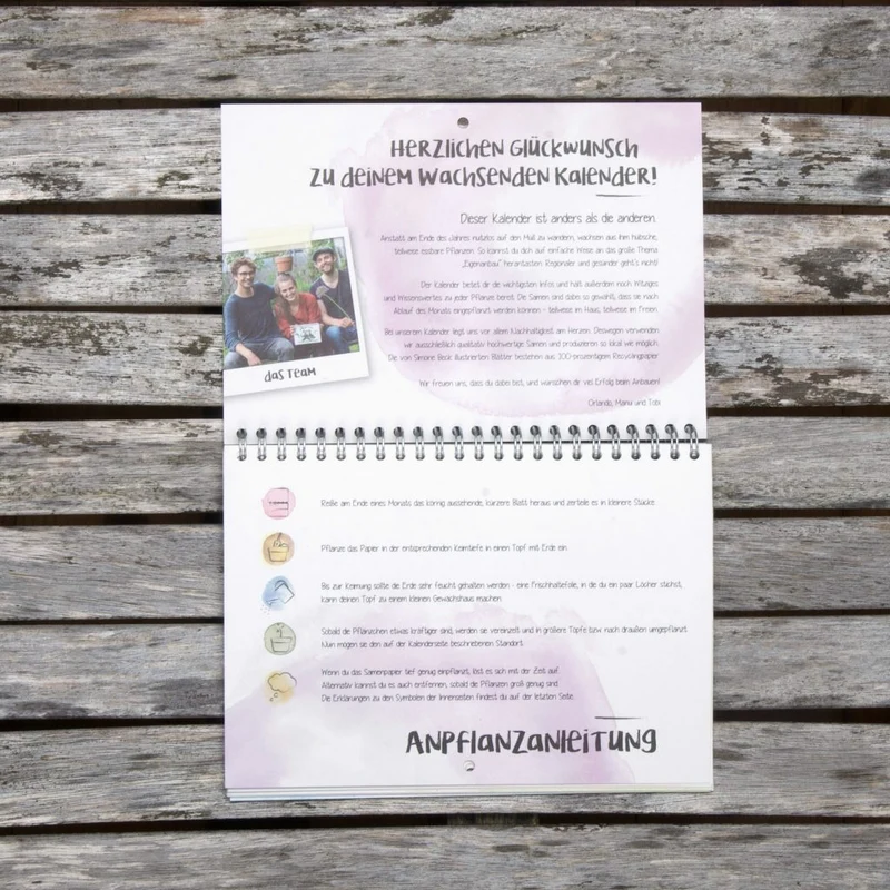 Der wachsende Kalender "Tausendsassa-Zeitlos"