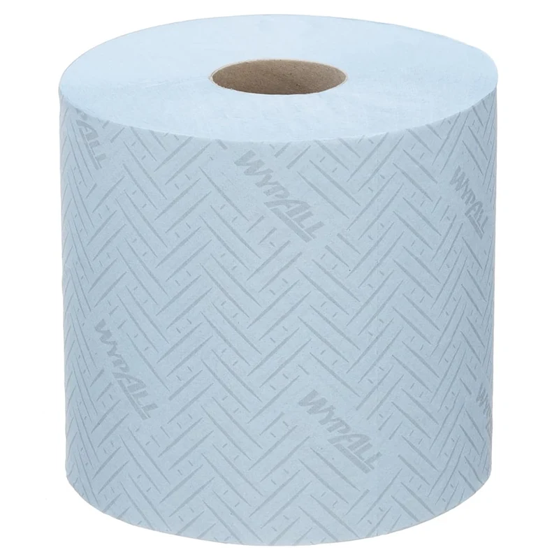 WypAll® L10 Papierwischtuch für Lebensmittel & Hygiene - Zentralentnahme / Blau /1-lagig - 6 Rolls x 800 Sheets | Karton (6 Rollen)