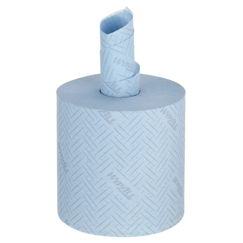 WypAll® L10 Papierwischtuch für Lebensmittel & Hygiene - Zentralentnahme / Blau /1-lagig - 6 Rolls x 800 Sheets | Karton (6 Rollen)