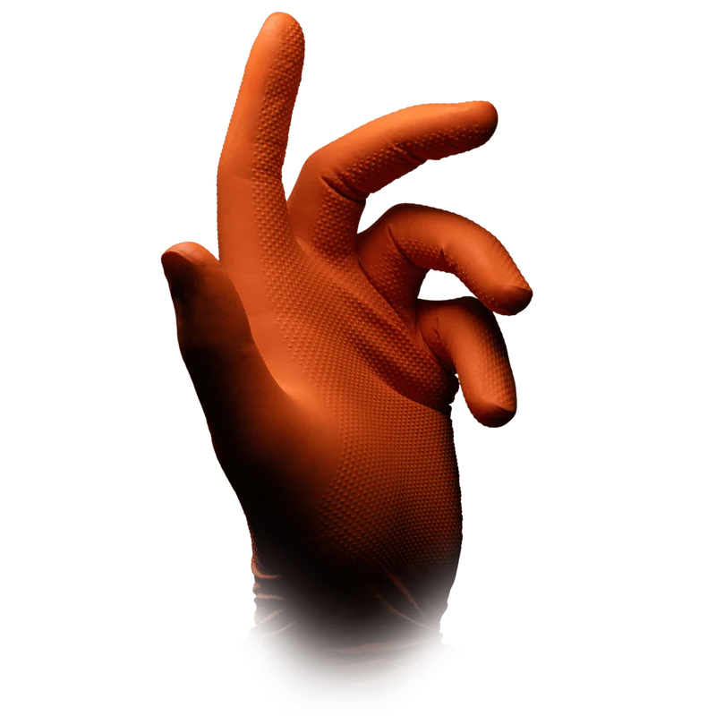 High Grip Einmalhandschuh aus Nitril, orange, ALPHA