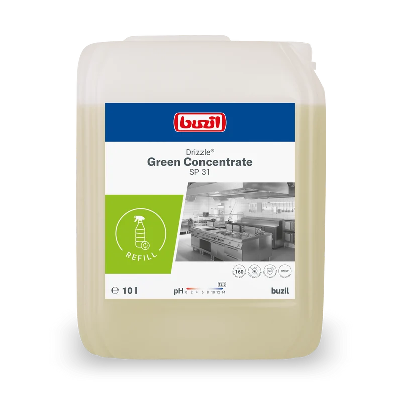 Drizzle® Green Concentrate Öl- und Fettlöser farblos - hellgelb | Kanister (10 l)