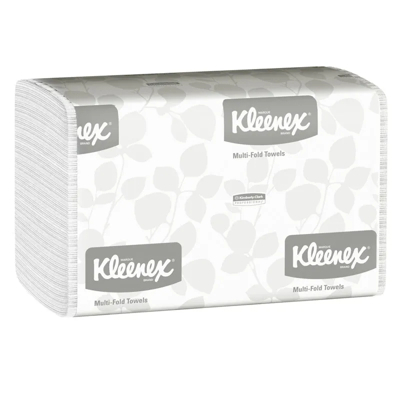 Kleenex® Handtücher - MultiFold / Weiß /Mittel - 16 Clips x 150 Sheets | Karton (16 Päckchen)
