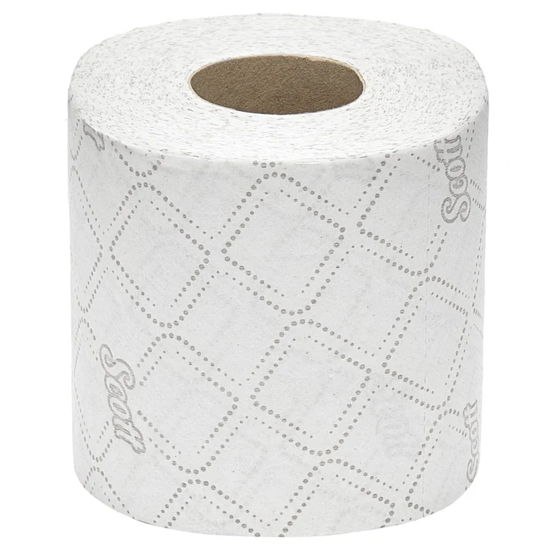 Scott® Essential™ Toilettenpapier - Kleinrollen / Weiß - 8 Packs x 8 small rolls x 350 Toilet Tissue Sheets | Karton (8 Päckchen)