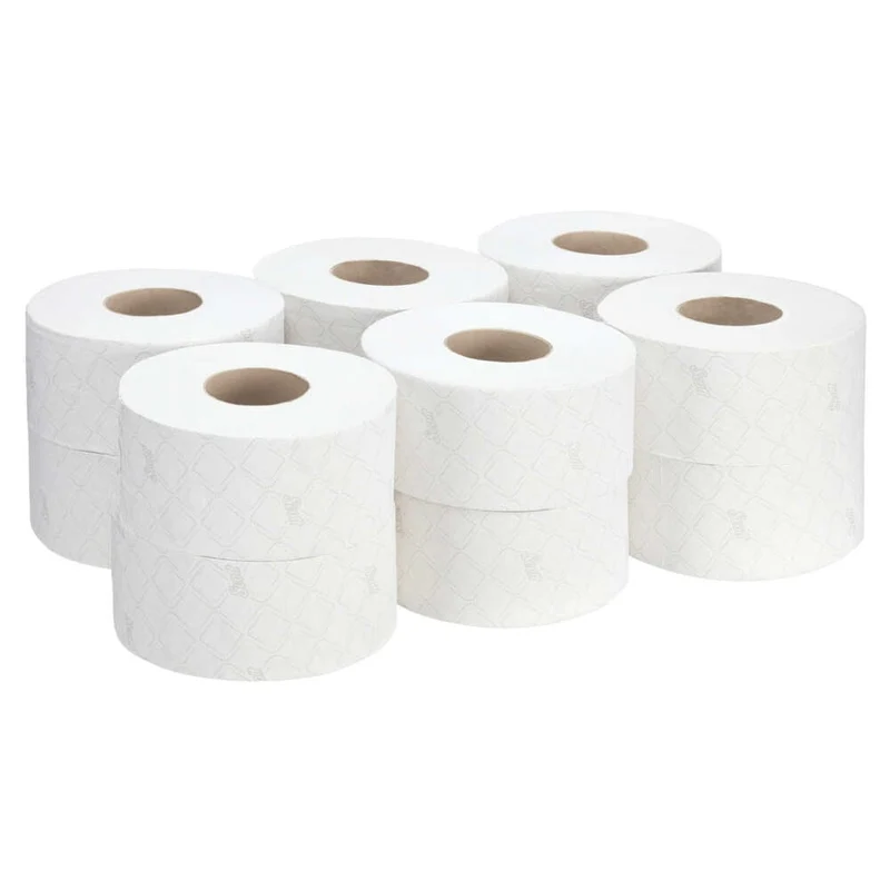 Scott® Essential™ Toilettenpapier - Jumbo / Weiß - 12 Rolls x 526 Toilet Tissue Sheets | Karton (12 Rollen)