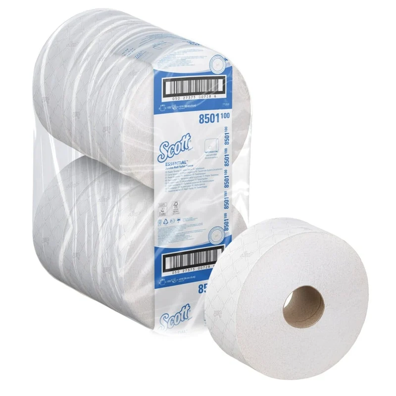 Scott® ESSENTIAL™ Toilettenpapier - Jumbo / Weiß - 6 Rolls x 1053 Toilet Tissue Sheets | Karton (6 Rollen)