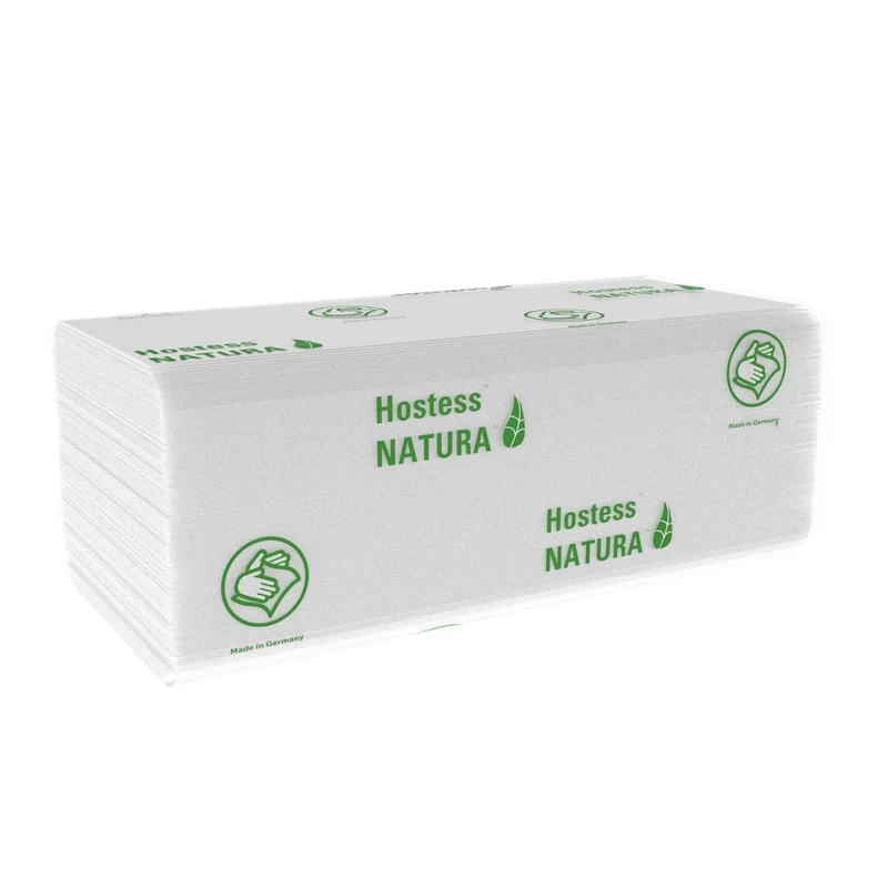 Hostess™ NATURA™ Handtücher - C-Falzung / Weiß /M - 20 Clips x 140 Sheets | Karton (20 Päckchen)