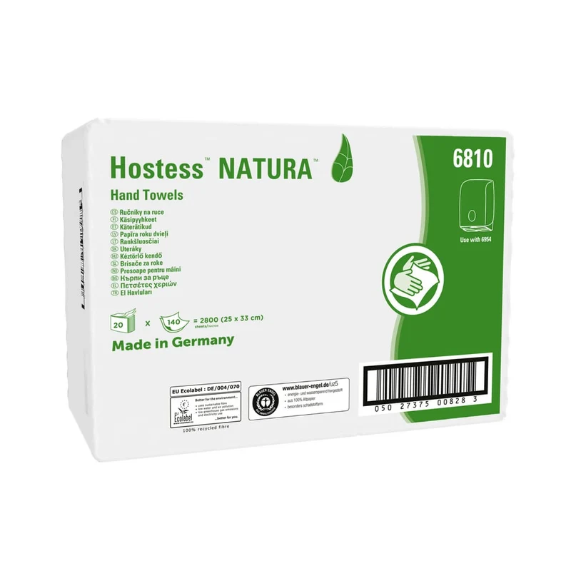 Hostess™ NATURA™ Handtücher - C-Falzung / Weiß /M - 20 Clips x 140 Sheets | Karton (20 Päckchen)