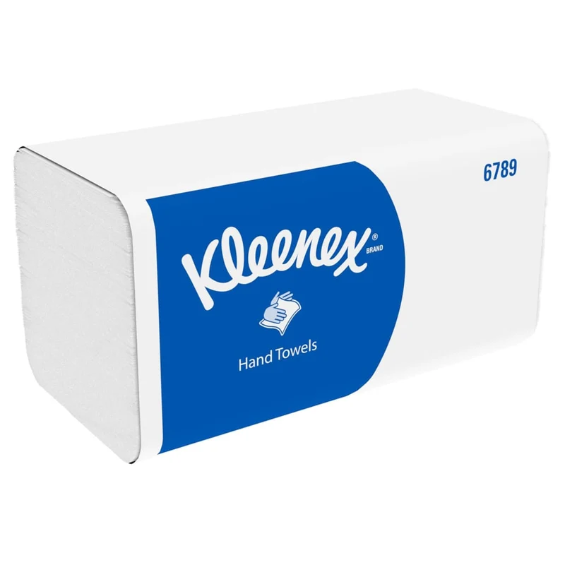 Kleenex® Falthandtücher - Interfold / Weiß - 15 Clips x 186 Sheets | Karton (15 Päckchen)