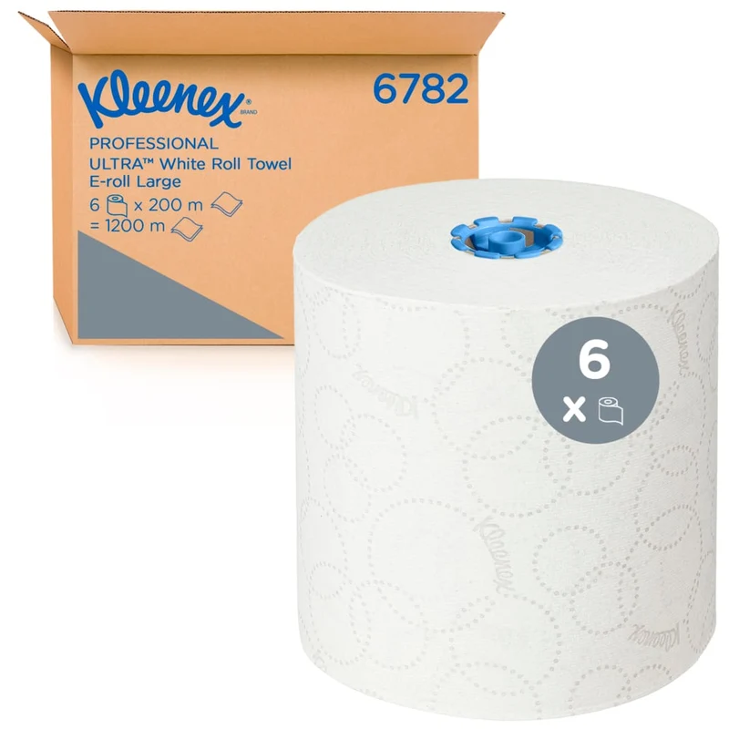 Kleenex® Ultra™ Rollenhandtücher - E-roll Large / Weiß /2 ply 6x200m - 6 Rolls x 1 Sheet | Karton (6 Rollen)