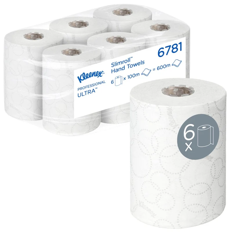 Kleenex® Ultra™ Slimroll™ Handtücher - Rolle / Weiß - 6 Rolls x 1 Sheet | Karton (6 Rollen)