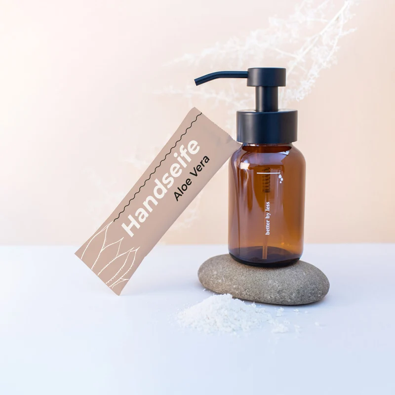 Better by Less 2er-Set Handseife-Essenz "Aloe Vera" und Braunglasflasche
