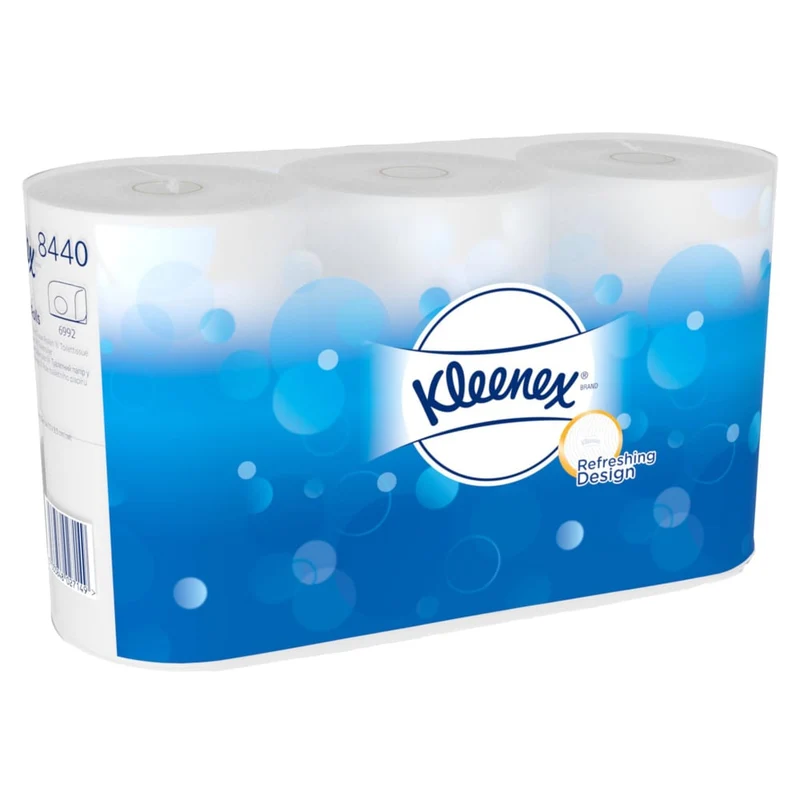 Kleenex® Toilettenpapier - Standard / Weiß - 6 Packs x 6 small rolls x 350 Toilet Tissue Sheets | Karton (6 Päckchen)