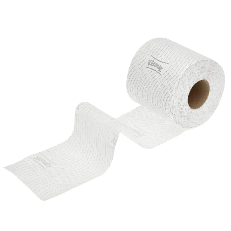 Kleenex® Toilettenpapierrollen - Kleinrollen / Weiß - 8 Packs x 12 small rolls x 250 Toilet Tissue Sheets | Karton (8 Päckchen)