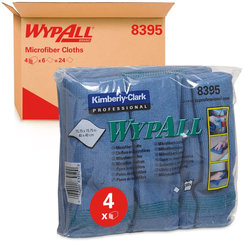WypAll® Mikrofasertücher - flaches Tuch / 40 x 40 cm