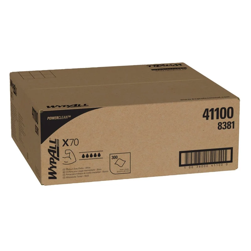 WypAll® X70 PowerClean - Tuch / Weiß - 1 Right Rag Box x 300 Sheets | Karton (1 Box)
