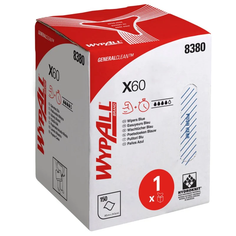 WypAll® X60 Genral Clean - Zentralentnahme / Blau - 1 Roll x 150 Sheets | Karton (1 Rolle)