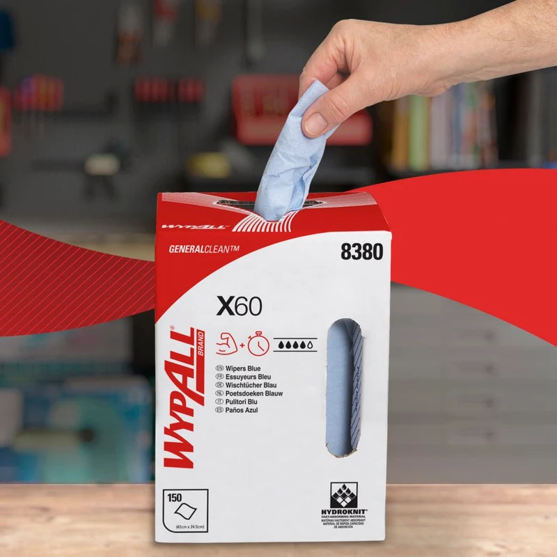 WypAll® X60 Genral Clean - Zentralentnahme / Blau - 1 Roll x 150 Sheets | Karton (1 Rolle)