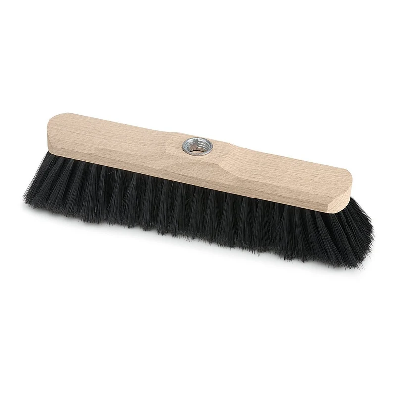 Nölle Profi Brush Stubenbesen 28 cm, Holz mit PET Borsten schwarz | 1 Stück