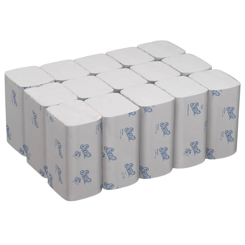 Scott® Control™ Handtücher - Interfold / Weiß /Klein - 15 Clips x 304 Sheets | Karton (15 Päckchen)