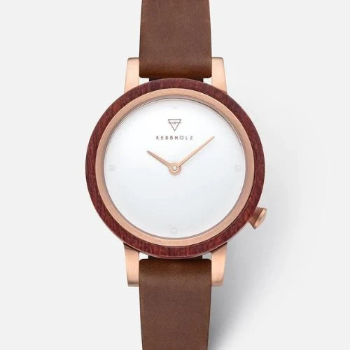 KERBHOLZ Armbanduhr "LUISE" - Rosewood - Tobacco