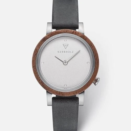 KERBHOLZ Armbanduhr "LUISE" - Walnut - Asphalt