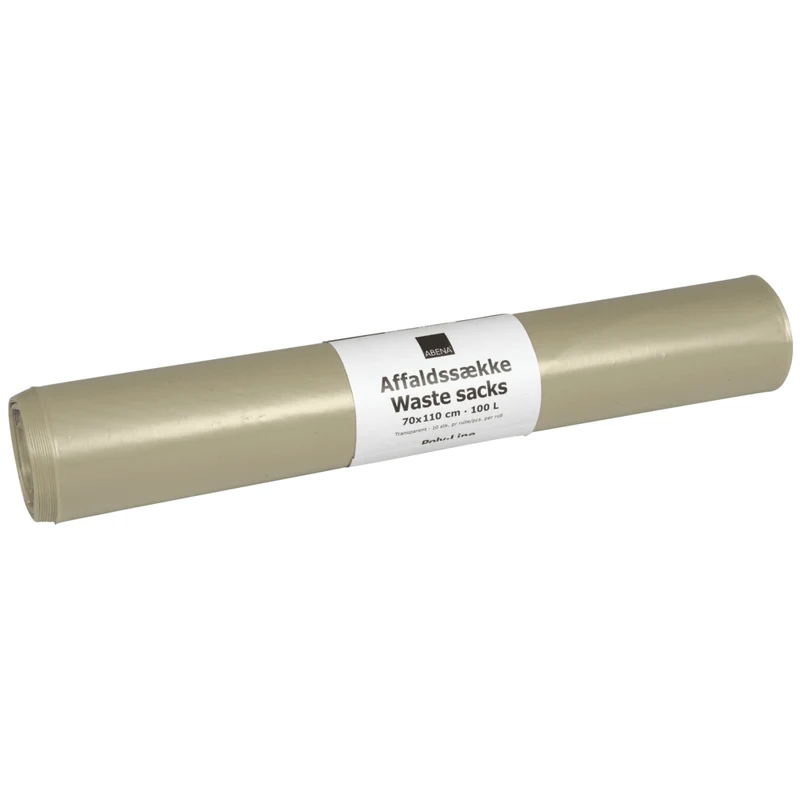 Abfallsäcke 120 L, 700x1100 mm, 55 my LDPE, Transparent | Rolle (10 Beutel)
