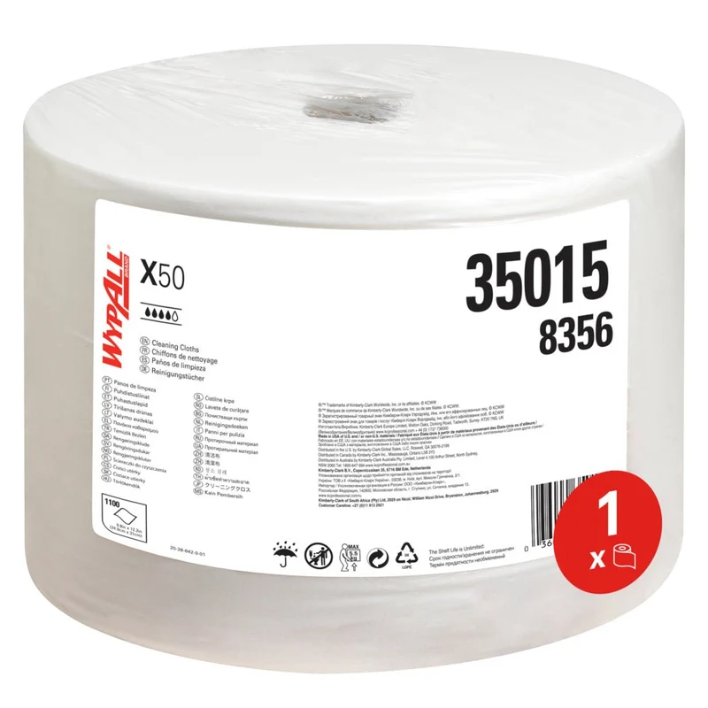 WypAll® X50 Genral Clean - Großrolle / Weiß - 1 Roll x 1100 Sheets | Karton (1 Rolle)