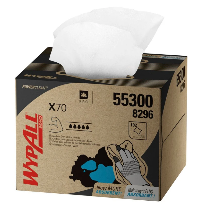 WypAll® X70 PowerClean - BRAG™ Box / Weiß - 1 Brag Box x 200 Sheets | Karton (1 Box)