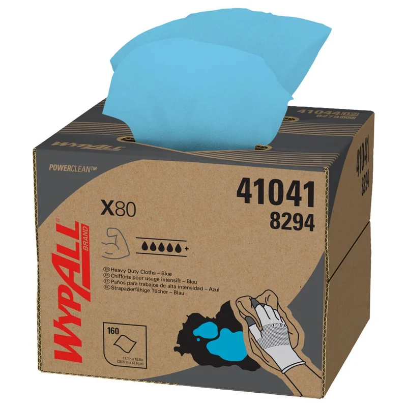 WypAll® X80 PowerClean - BRAG™ Box / Stahlblau - 1 Brag Box x 160 Sheets | Karton (1 Box)