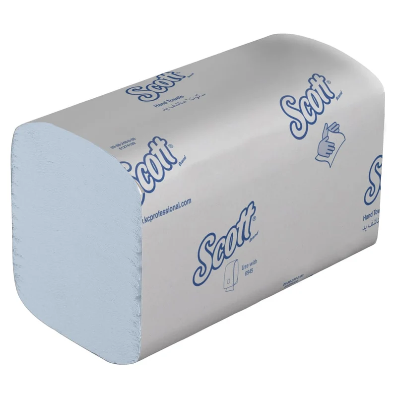 Scott® Control™ Falthandtücher - Interfold / Blau /Mittel - 15 Clips x 240 Sheets | Karton (15 Päckchen)