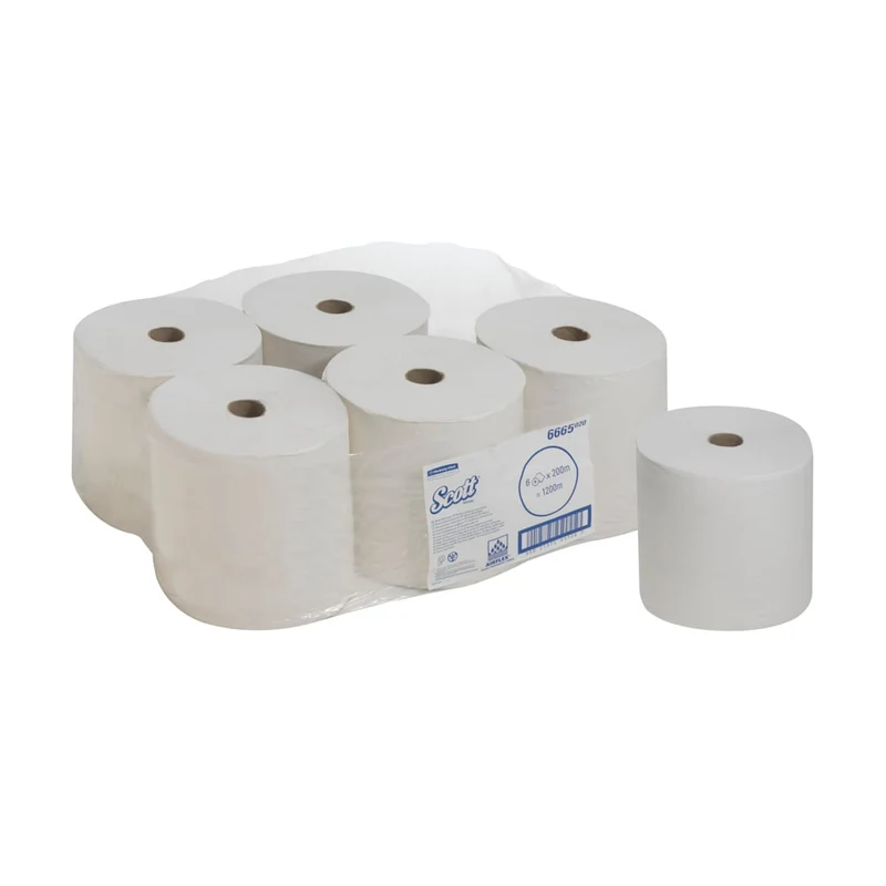Scott® PERFORMANCE Handtücher - Rolle / Weiß - 6 Rolls x 1 Sheet | Karton (6 Rollen)